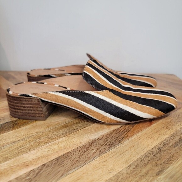 Madewell Shoes - Madewell The Willa Loafer Mule in Striped Calf Hair Slip-On Size 6.5